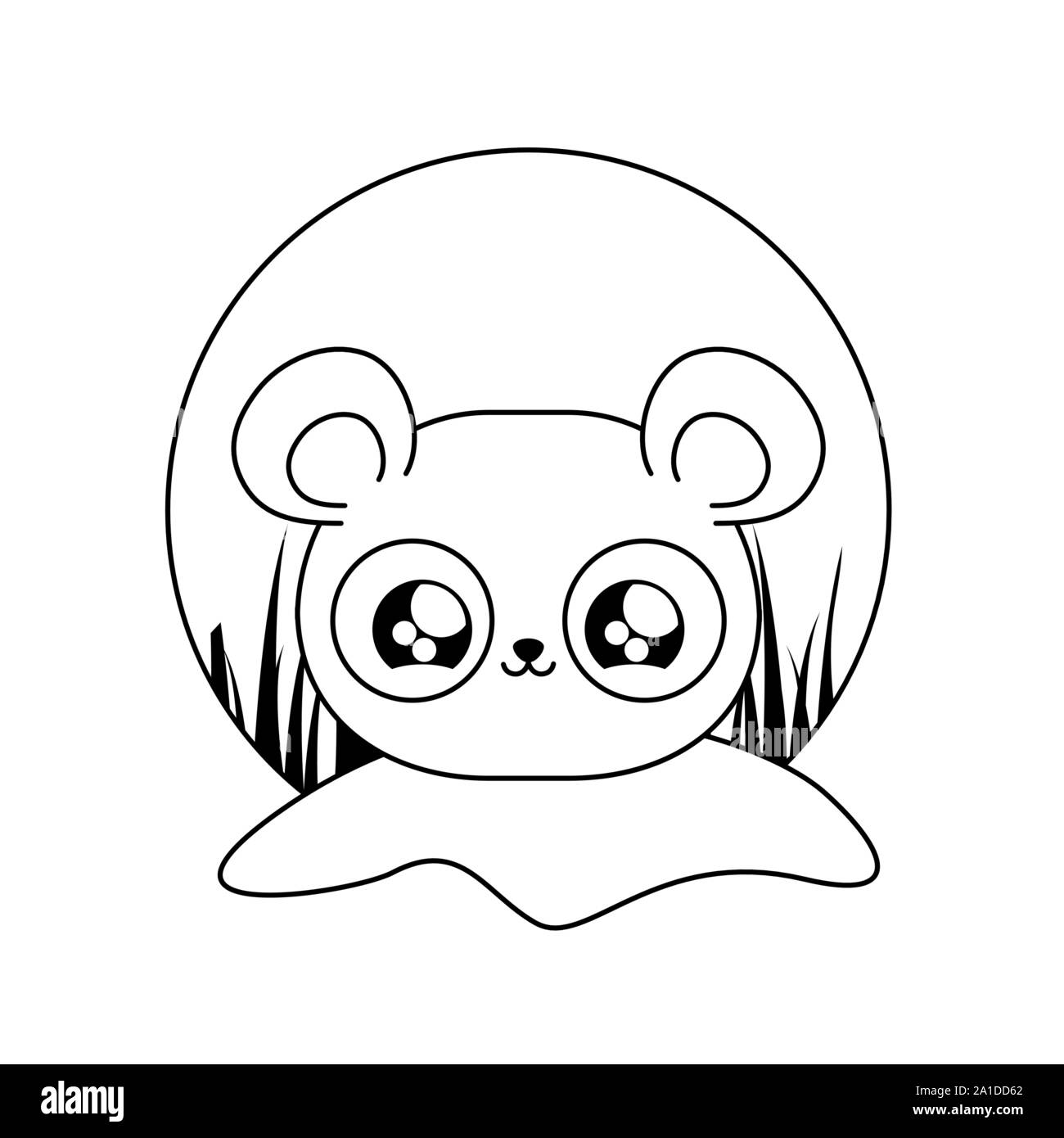 Cute Baby Panda Face Black And White Stock Photos Images Alamy