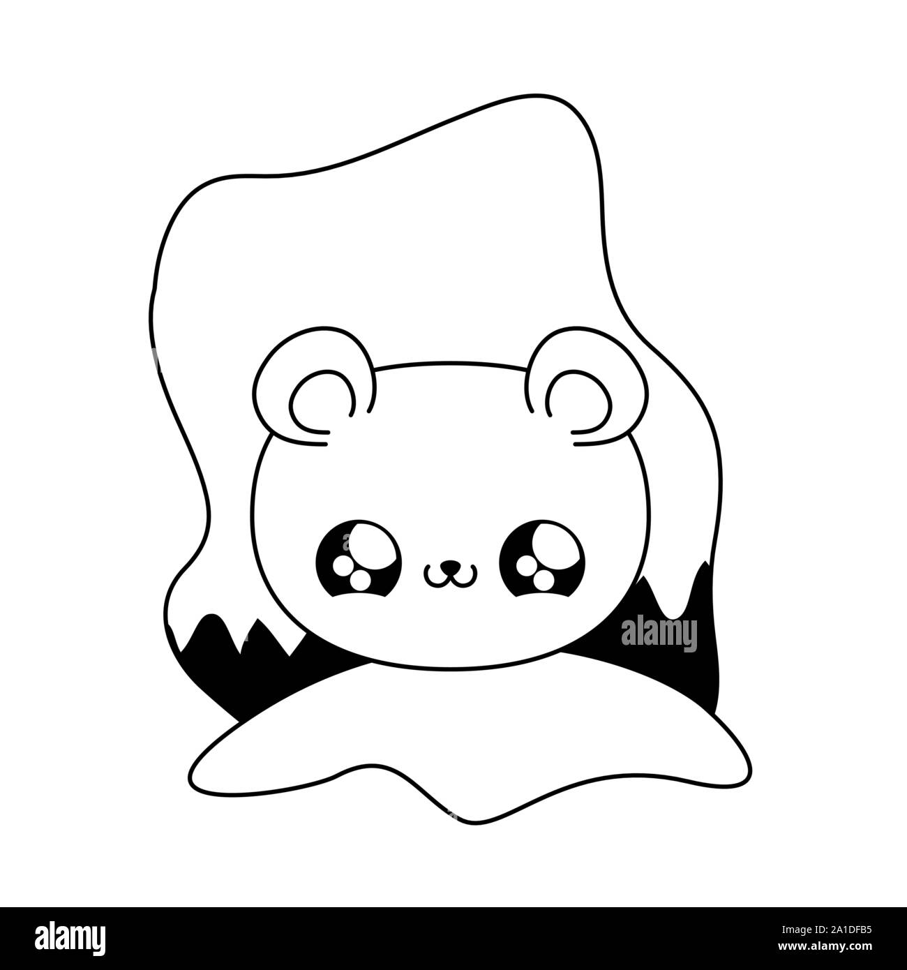 cute head of bear baby animal kawaii vector illustration design Stock ...