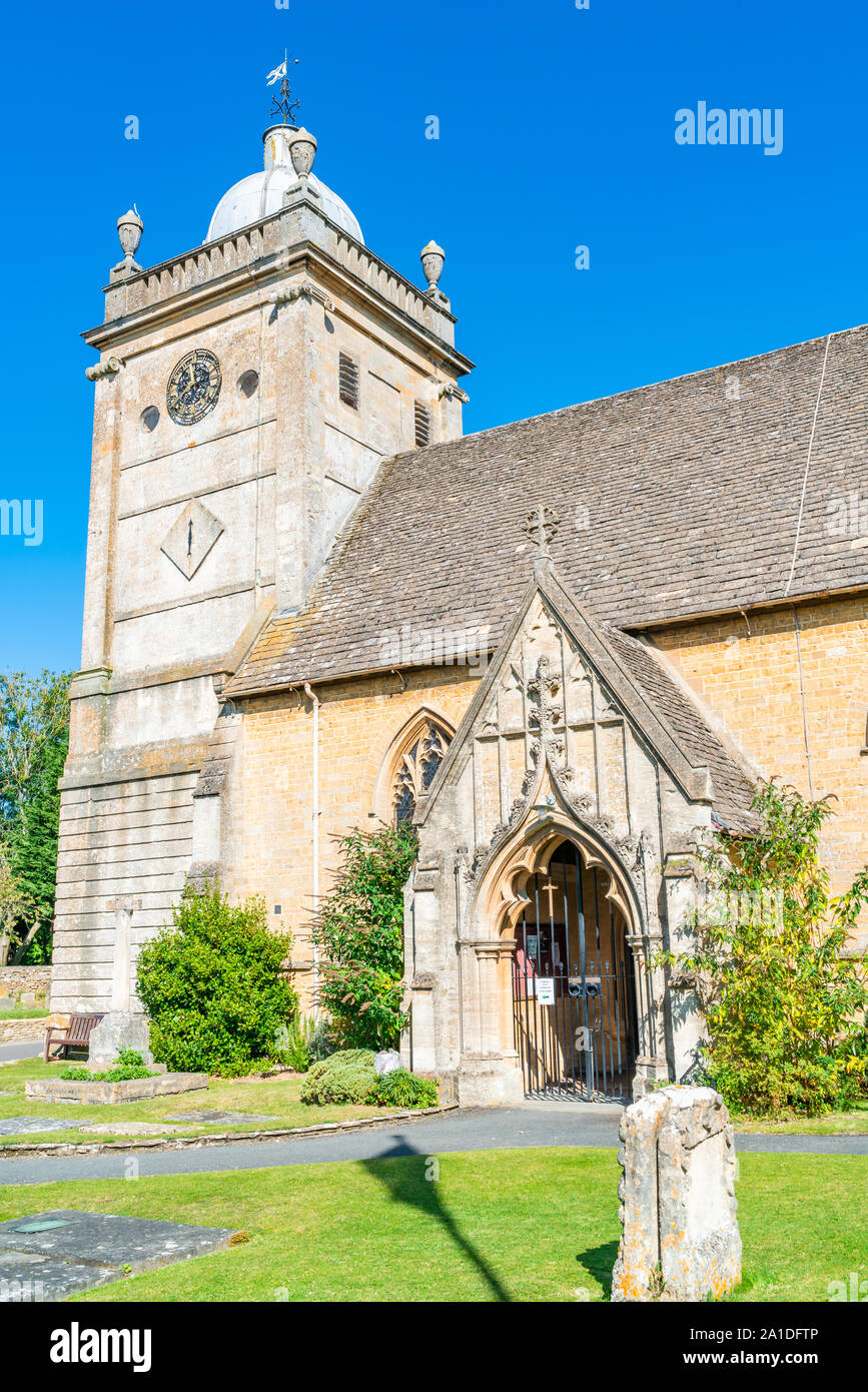 BOURTONONTHEWATER, UK SEPTEMBER 21, 2019 St Lawrence's Church in