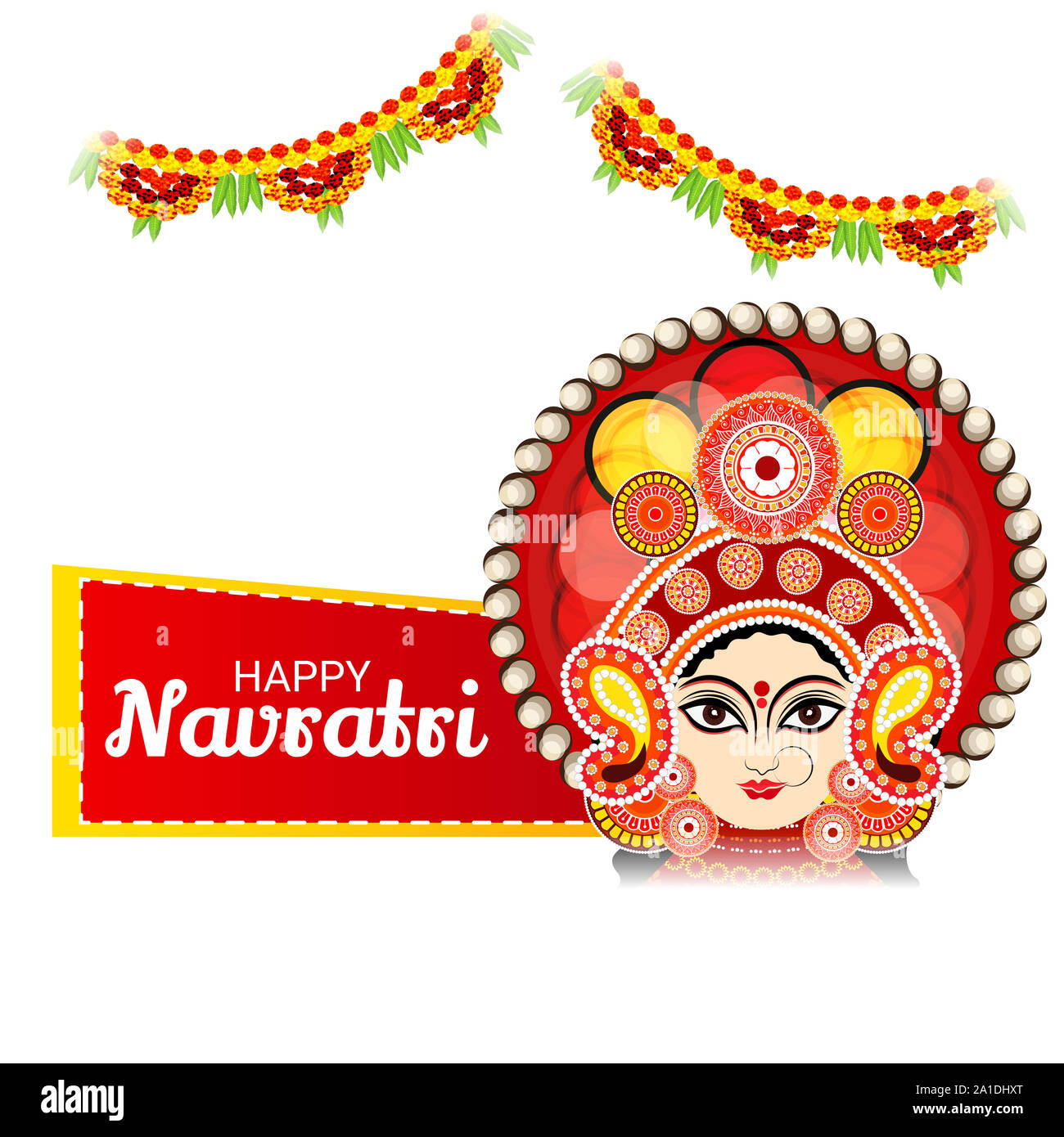 Vector Illustration Of Happy Navratri Celebration Abstract Background Stock  Photo - Alamy