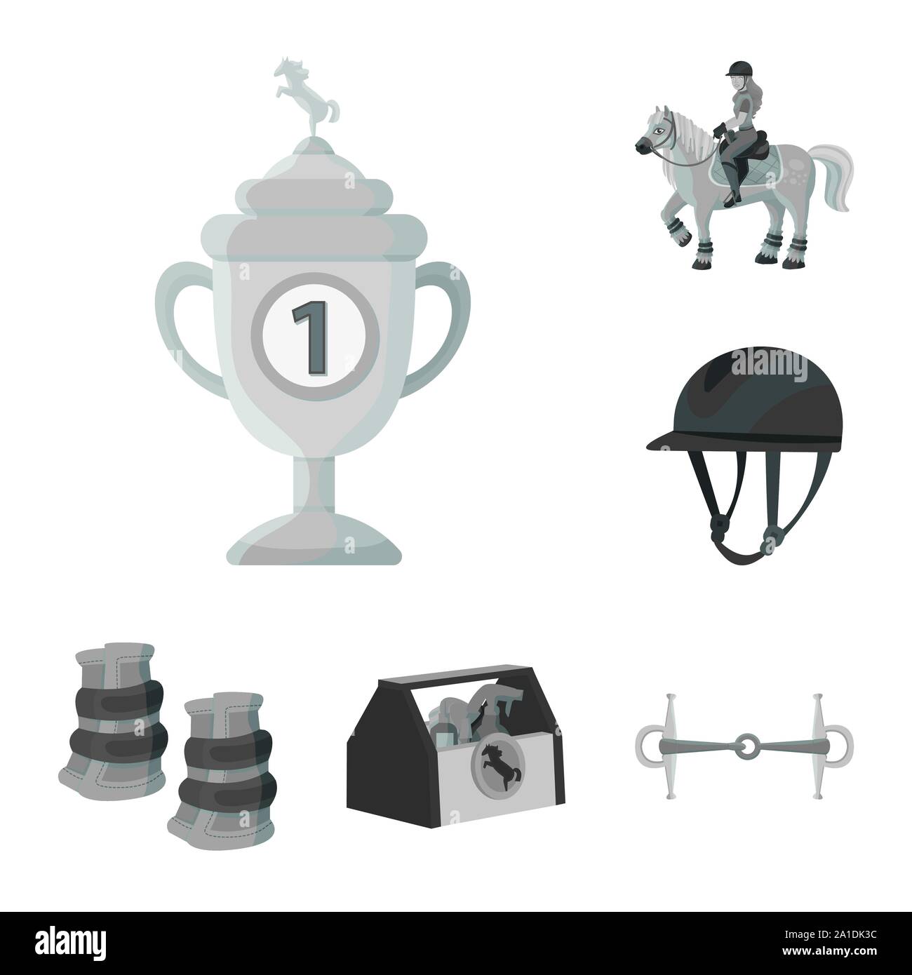 Vector design of race and horse icon. Collection of race and racing ...