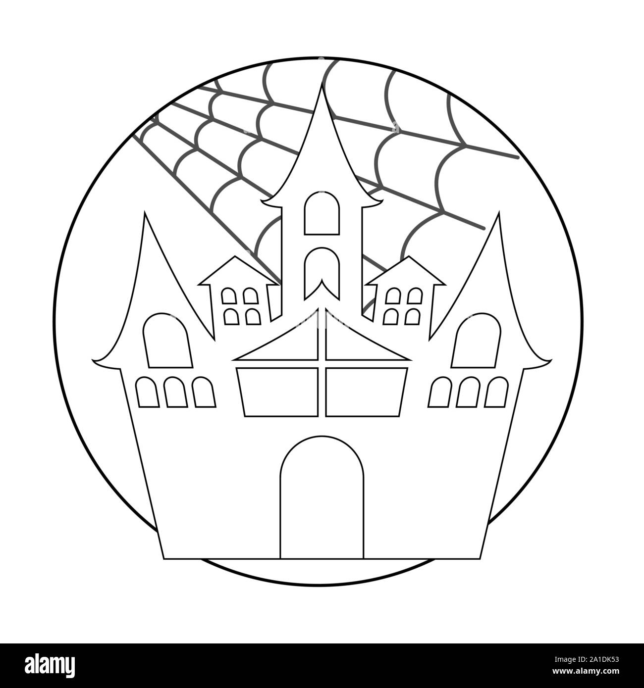 scene of scary halloween castle vector illustration design Stock Vector Image &amp; Art - Alamy