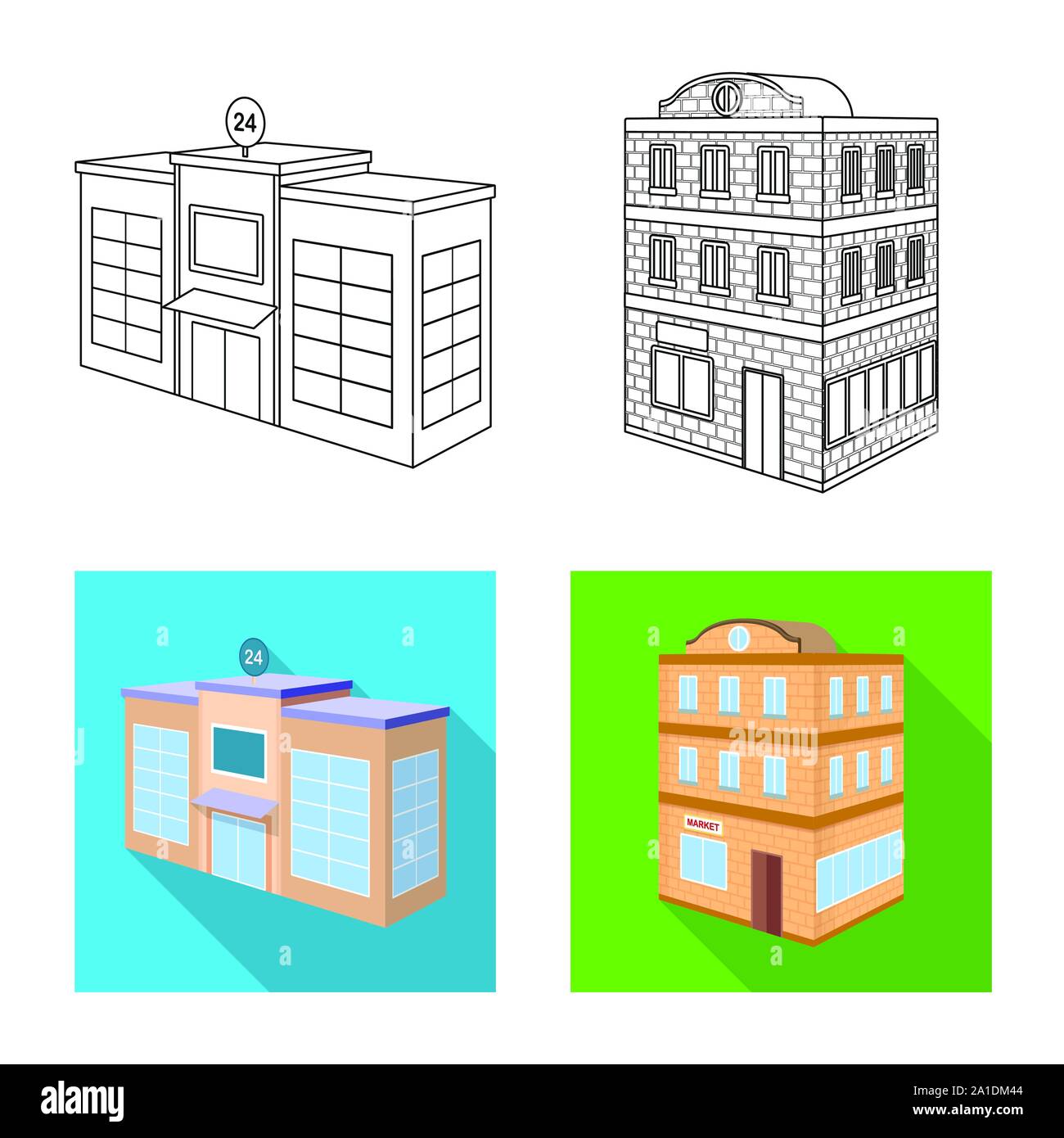 Vector design of construction and building sign. Collection of ...