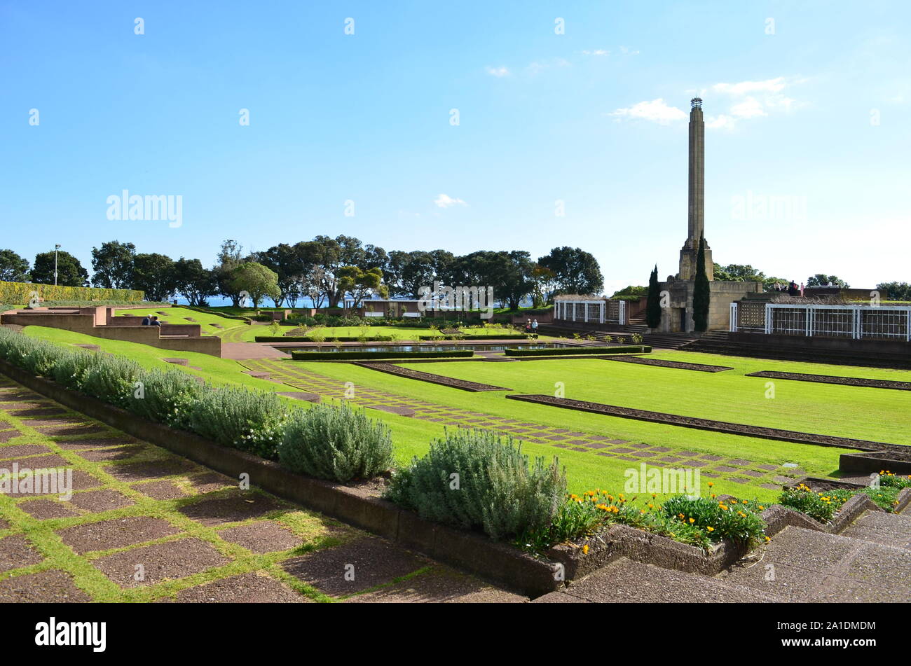 Michael Joseph Savage Memorial Park, Bastion Point, Auckland, New Zealand Stock Photo