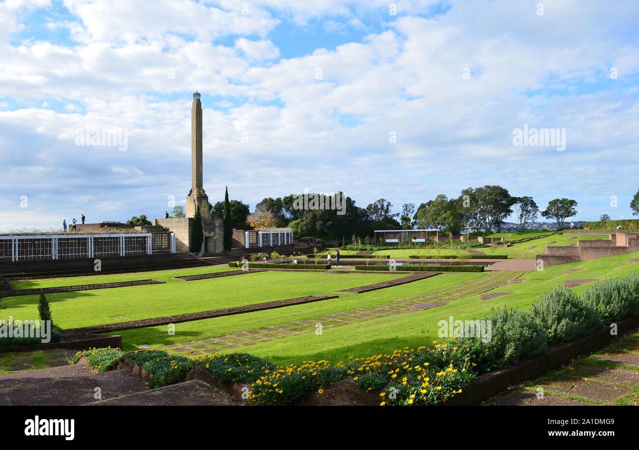 Michael Joseph Savage Memorial Park, Bastion Point, Auckland, New Zealand Stock Photo