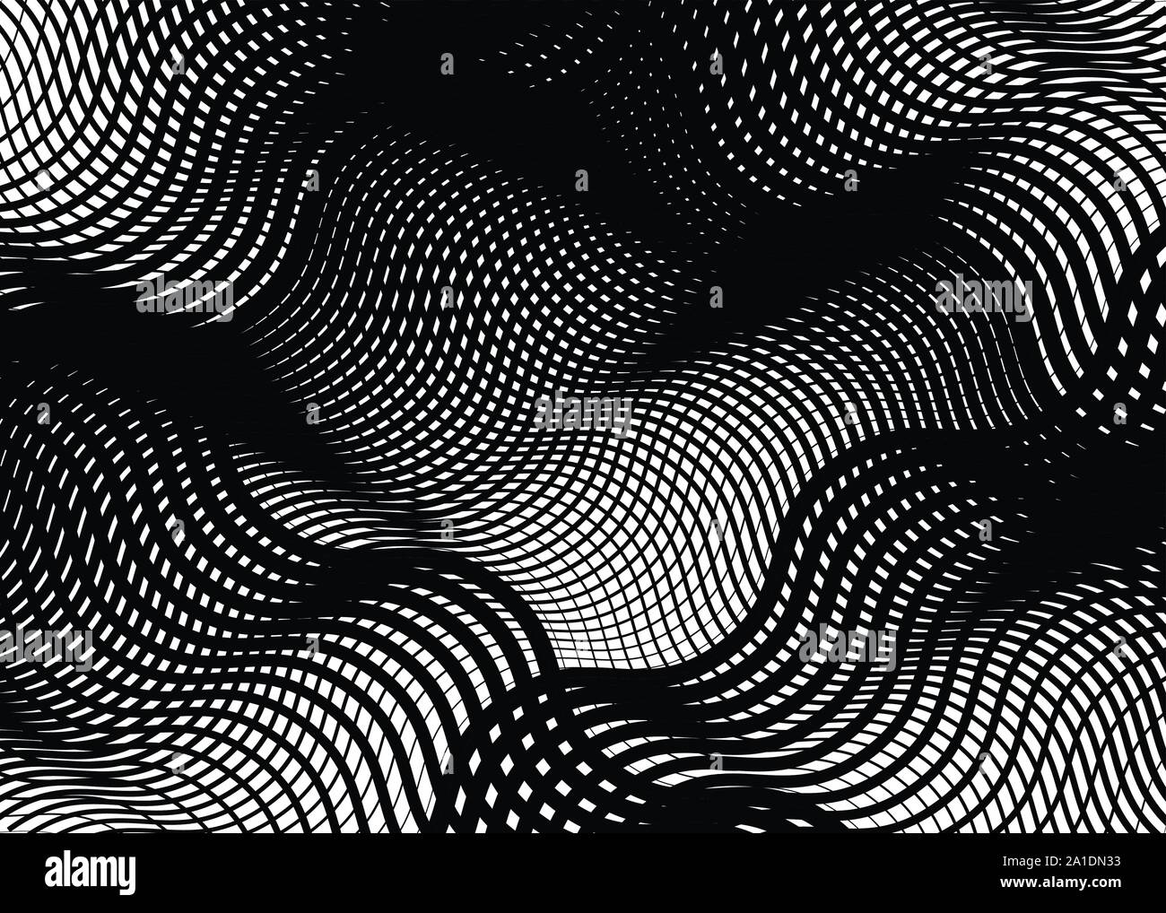 Irregular geometric pattern, background with wavy, waving grid, mesh of ...
