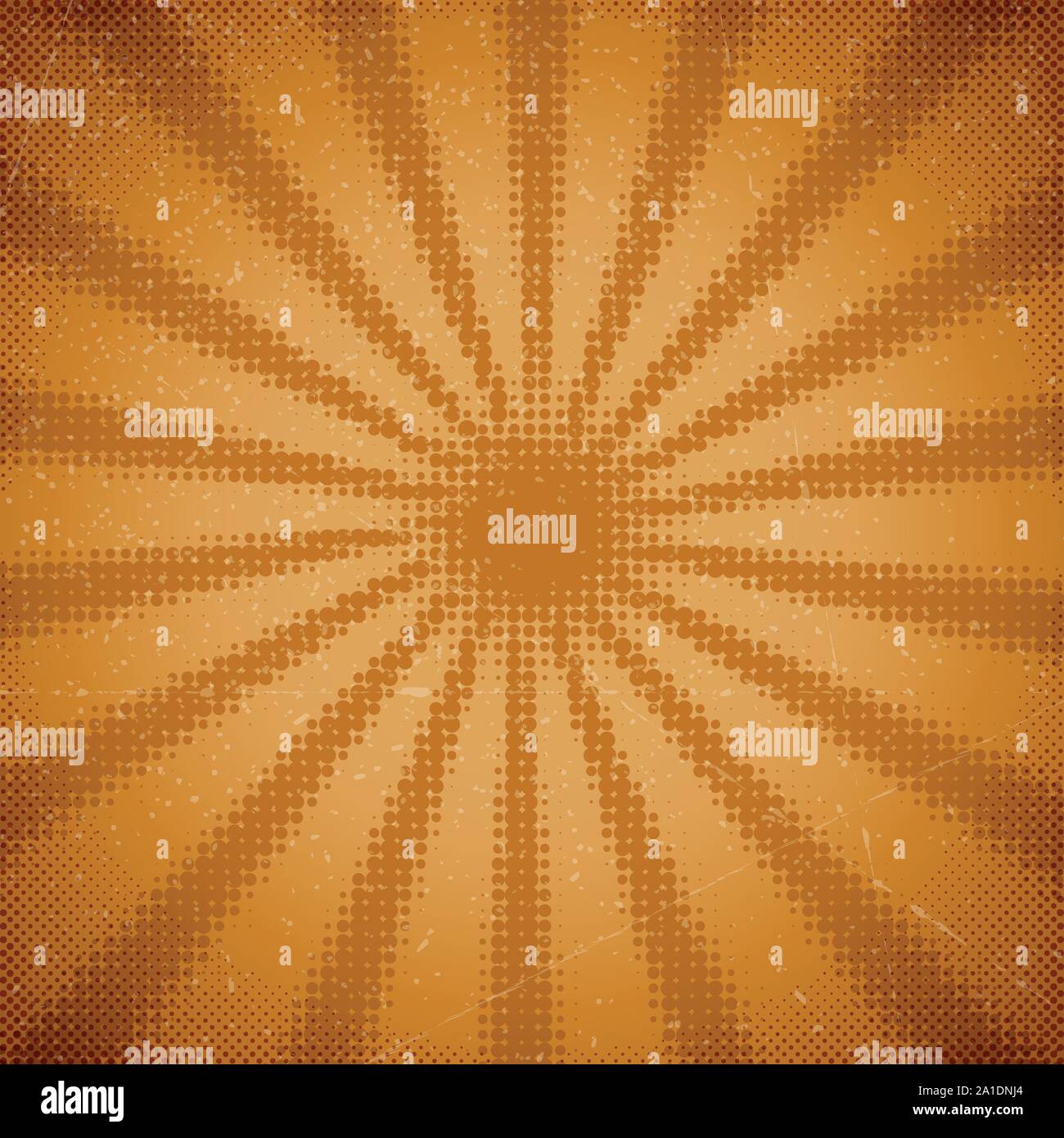 Vintage card with halftone sun rays Stock Vector Image & Art - Alamy