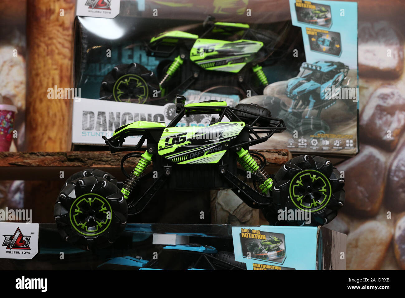The new Oblique Drifter remote control buggy on display during the Hamleys Christmas toy showcase at Hamleys, Regent Street, London. Stock Photo