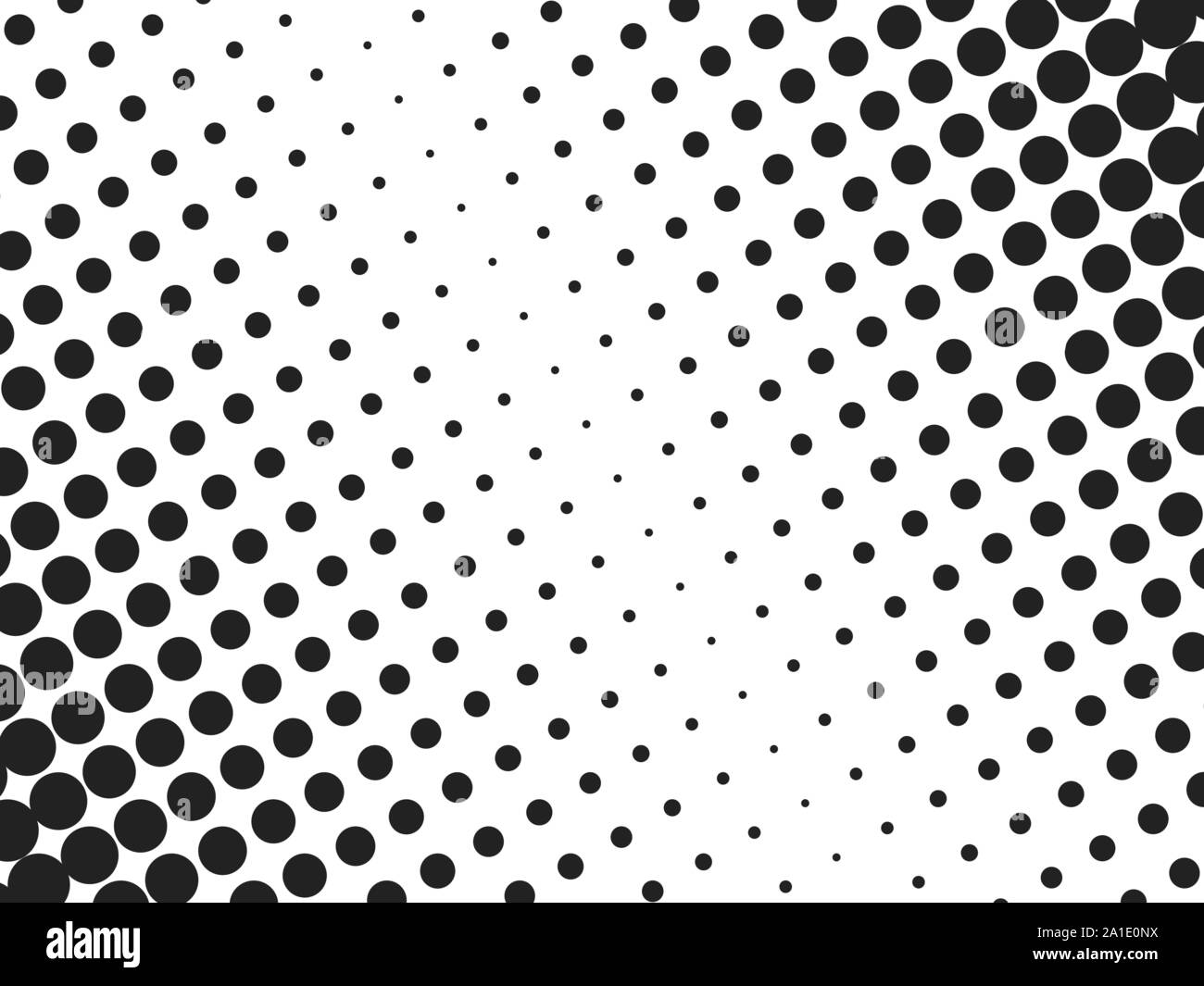 Halftone, circles, dots, transition pattern. Vector illustration. Stock Vector