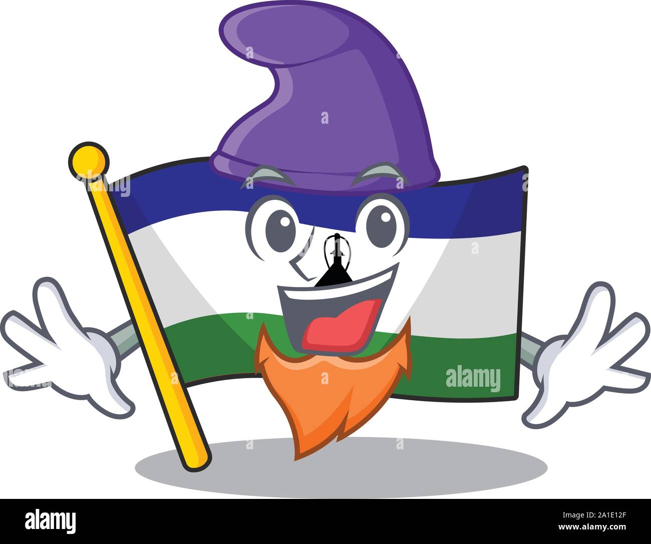 Elf flag lesotho mascot shaped on character Stock Vector Image & Art ...
