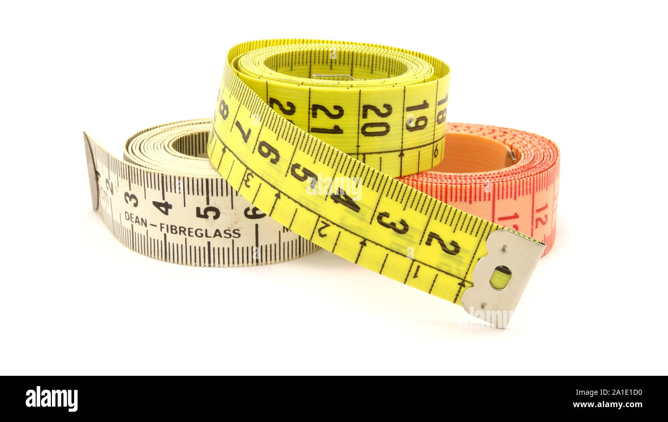 Tailor Measuring Multi Tapes Colors Stock Photo