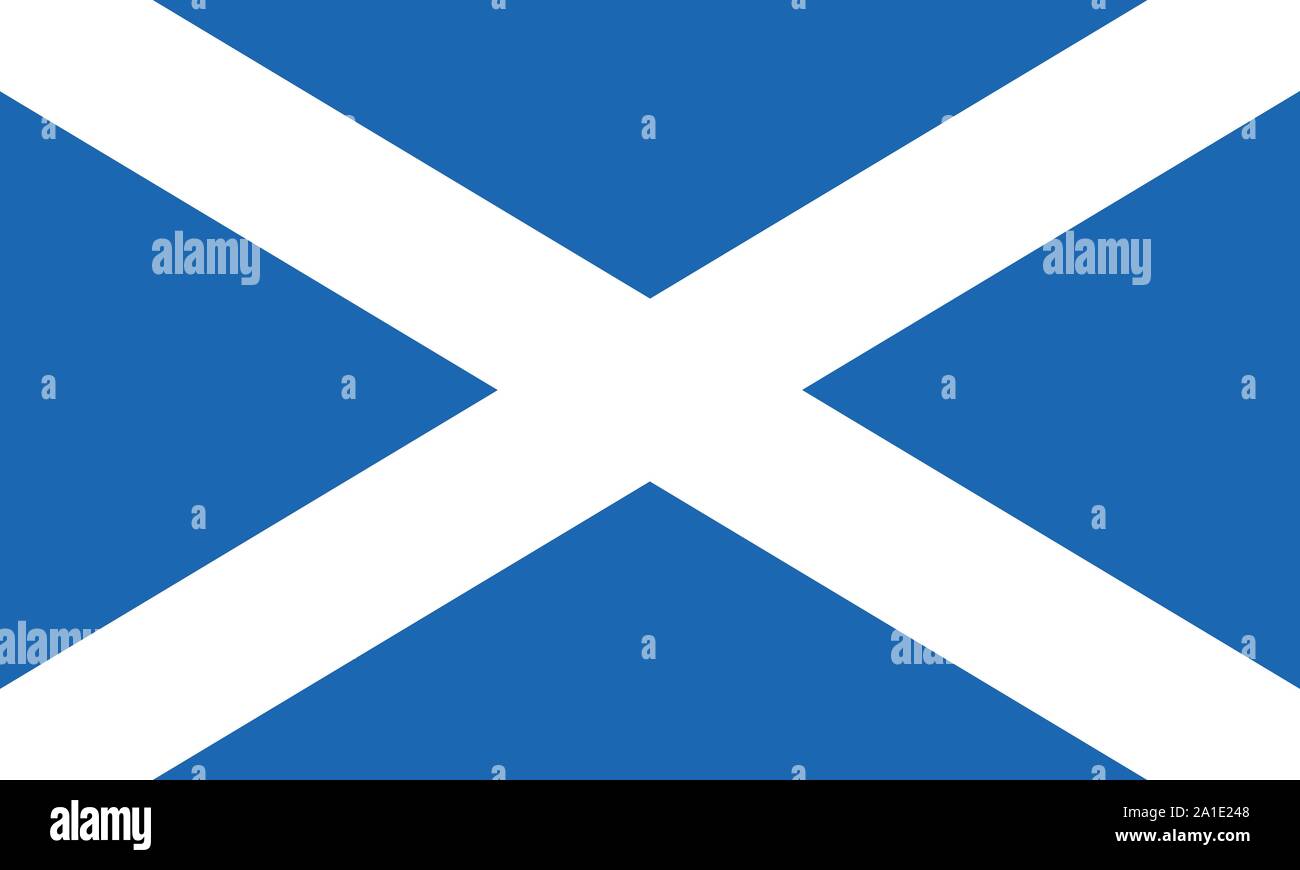 Scotland flag standard proportion in color mode RGB Stock Vector