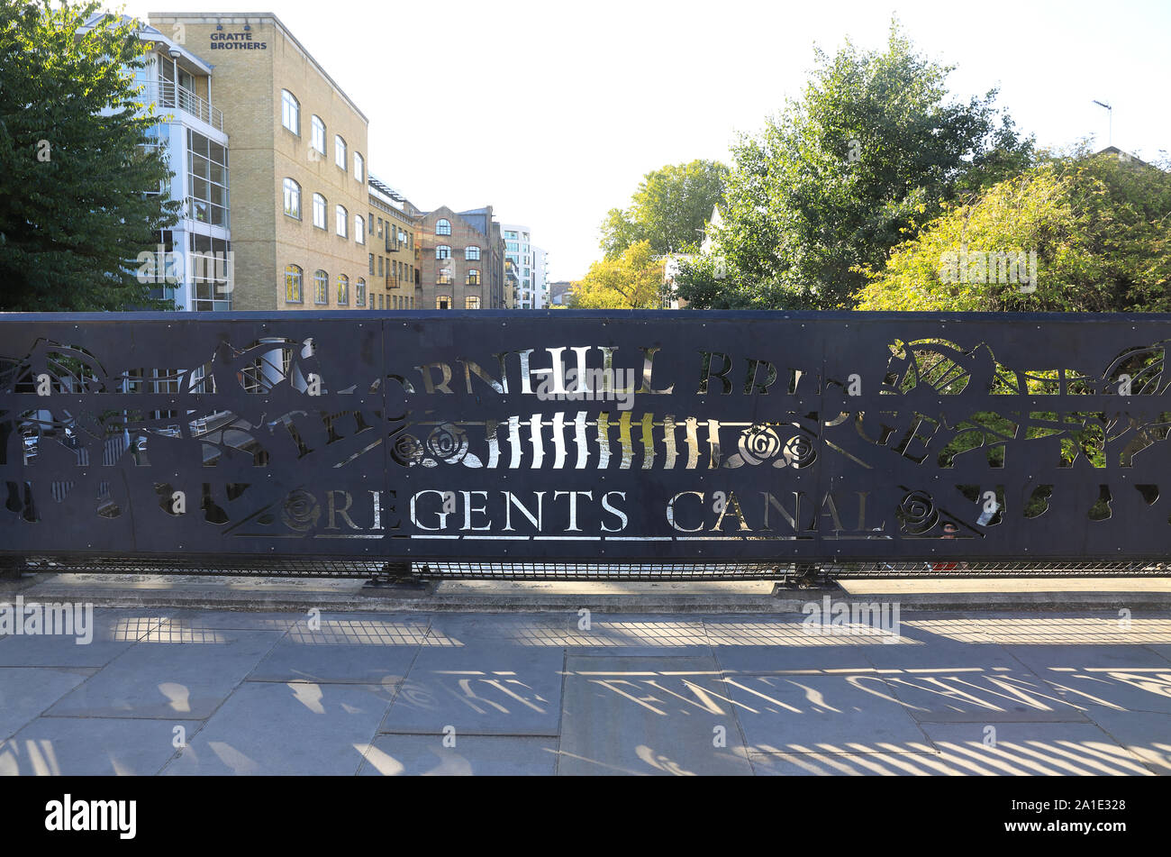 Thornhill Bridge over Regents Canal, on Caledonian Road, in Islington