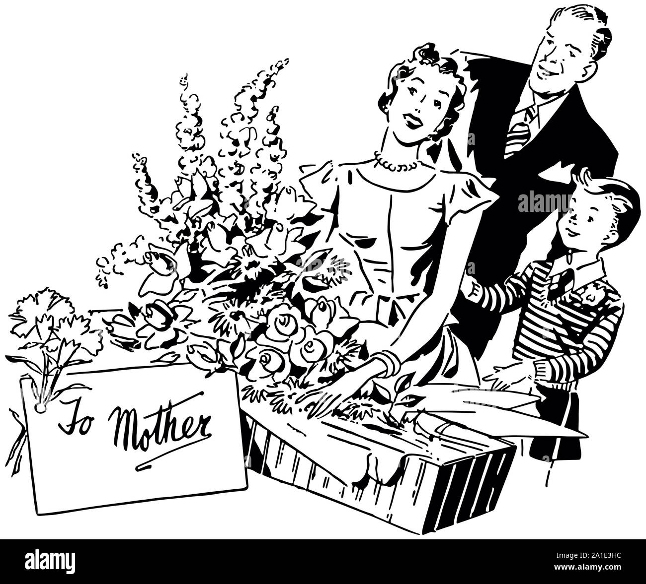 Flowers To Mother - a very special gift for a very special mom Stock Photo