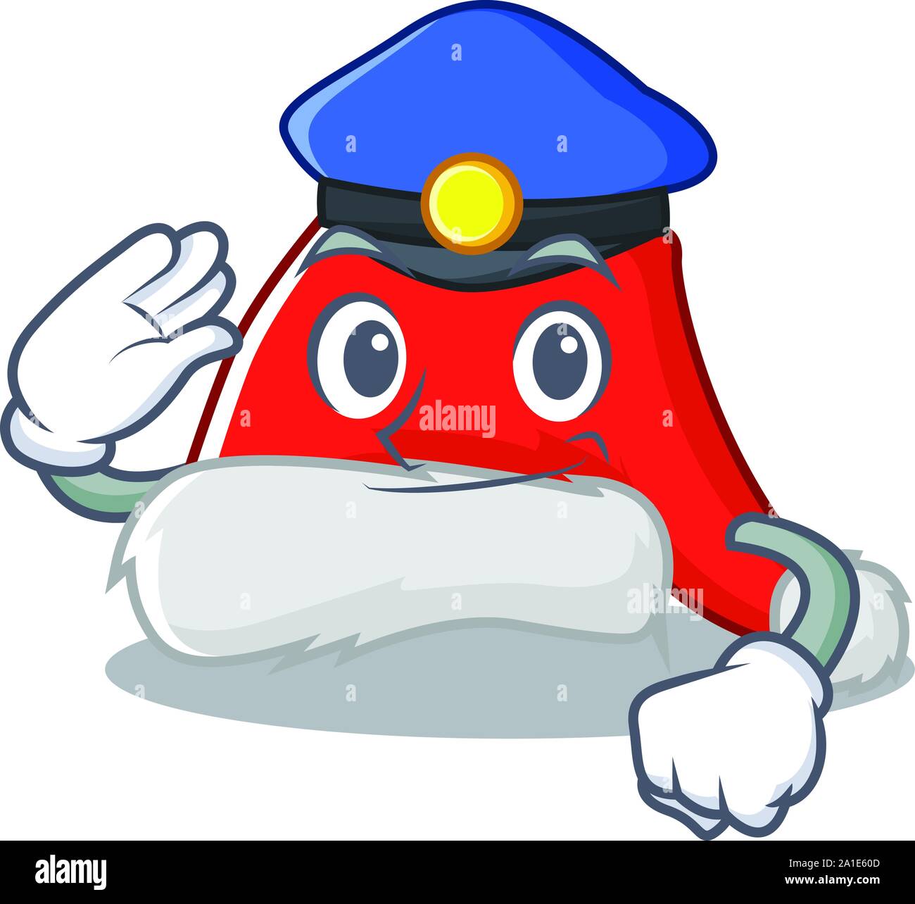 Police santa hat isolated in the mascot Stock Vector Image & Art - Alamy