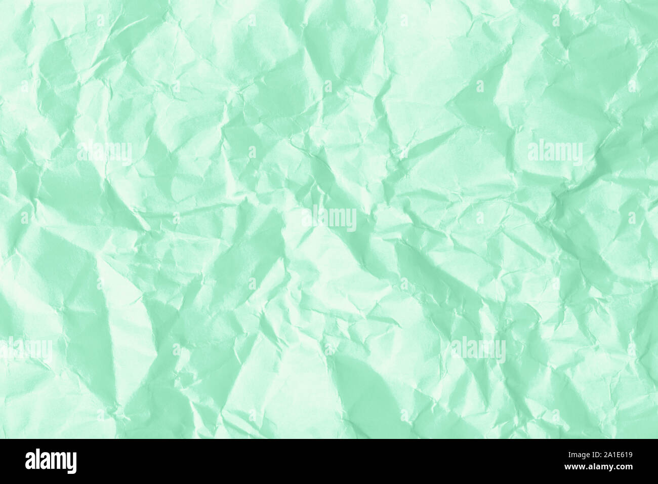 Texture of crumpled paper. Trendy mint background Stock Photo - Alamy