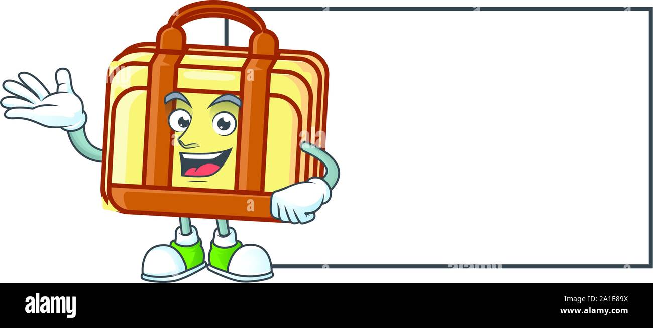 With board work suitcase cartoon for materials work Stock Vector Image ...
