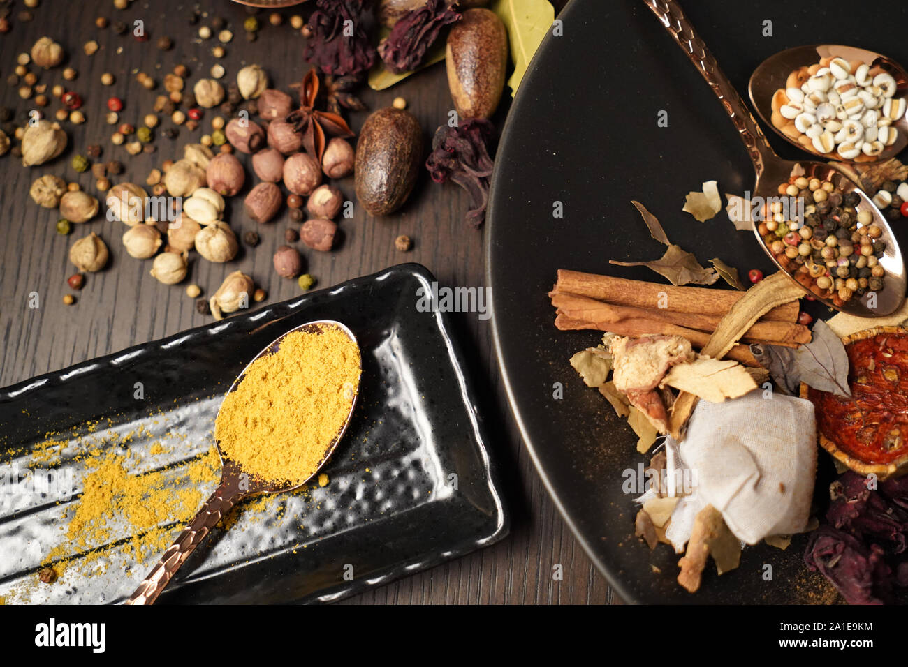 spices herbs seasoning condiment. food ingredient cuisine for healthy