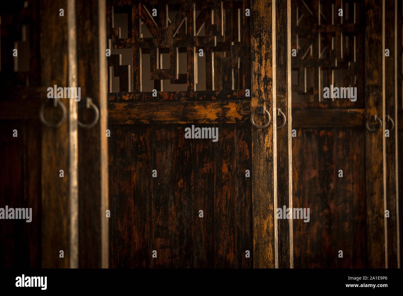 Wooden doors hotel lobby Stock Photo Alamy