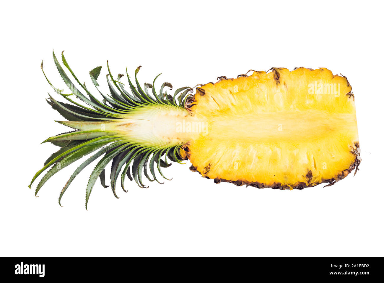 Half of pineapple. Pineapple slice isolated on white background Stock ...