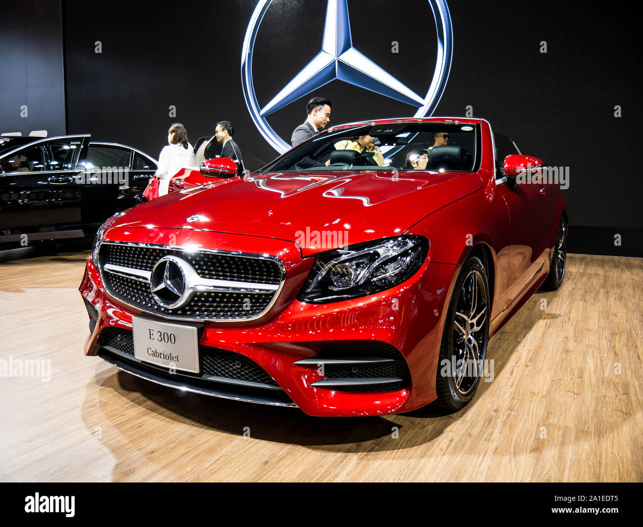 Nonthaburi, THAILAND, December2017 : Mercedes Benz E300 on display in Motor Expo 2017 at Impact Arena exhibition Muangthong Thani in Thailand. Stock Photo