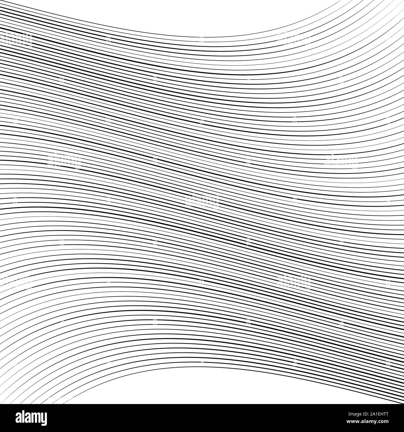 Geometric waving, wavy parallel lines. Ripple, twisted lines pattern