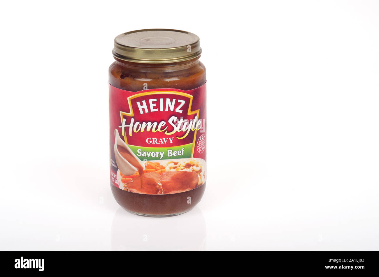 Bottle of Heinz Homestyle Savory Beef Gravy Stock Photo