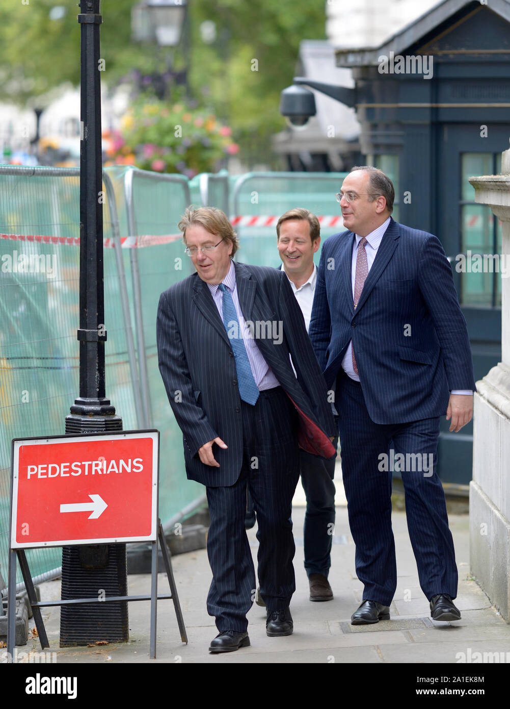 John Howell MP (Henley) Ed Vaizey (Independent, former Con: Didcot and Wantage) and Michael Ellis (Solicitor General, MP for Northampton) arrive in Do Stock Photo