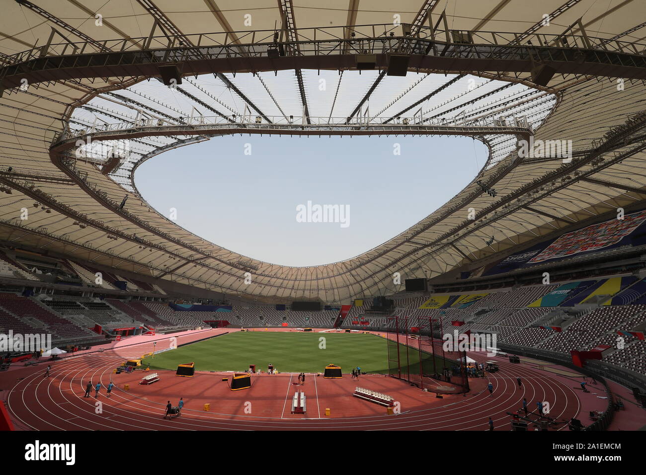 A general view of the Khalifa International Stadium ahead of the 2019 ...