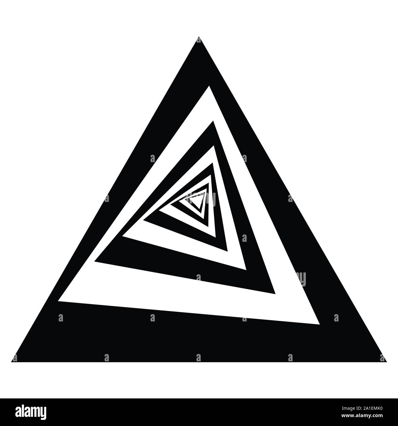 Shape with rotation, tiwrl effect Geometric abstract spiralling design