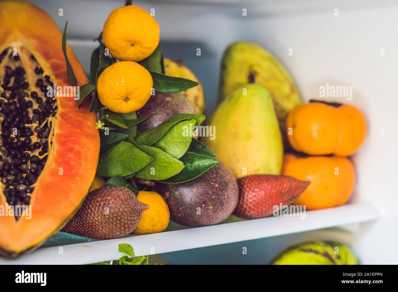 Deep Freezer Packages Containers Frozen Fruits Stock Photo 1228387129