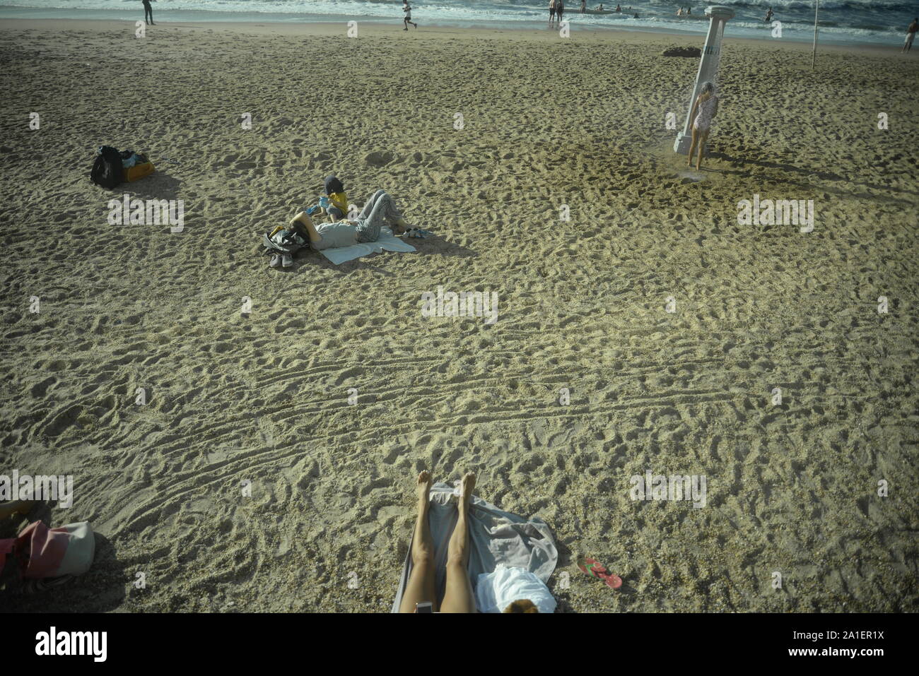 Beach life in South-West France, pasakdek Stock Photo