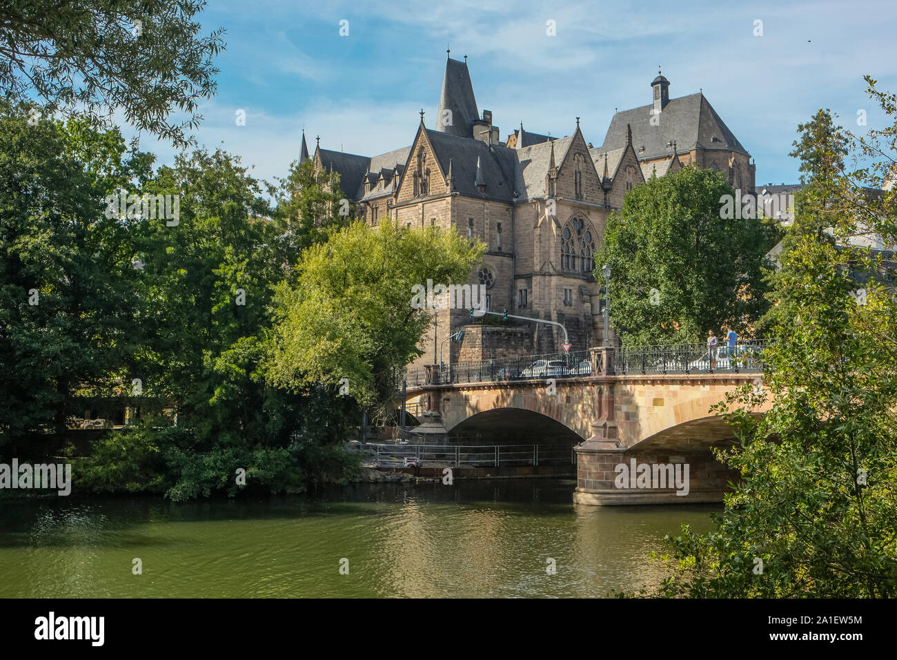 Historic City Center Of Marburg At The River Lahn Hesse Germany With historic-city-center-of-marburg-at-the-river-lahn-hesse-germany-with