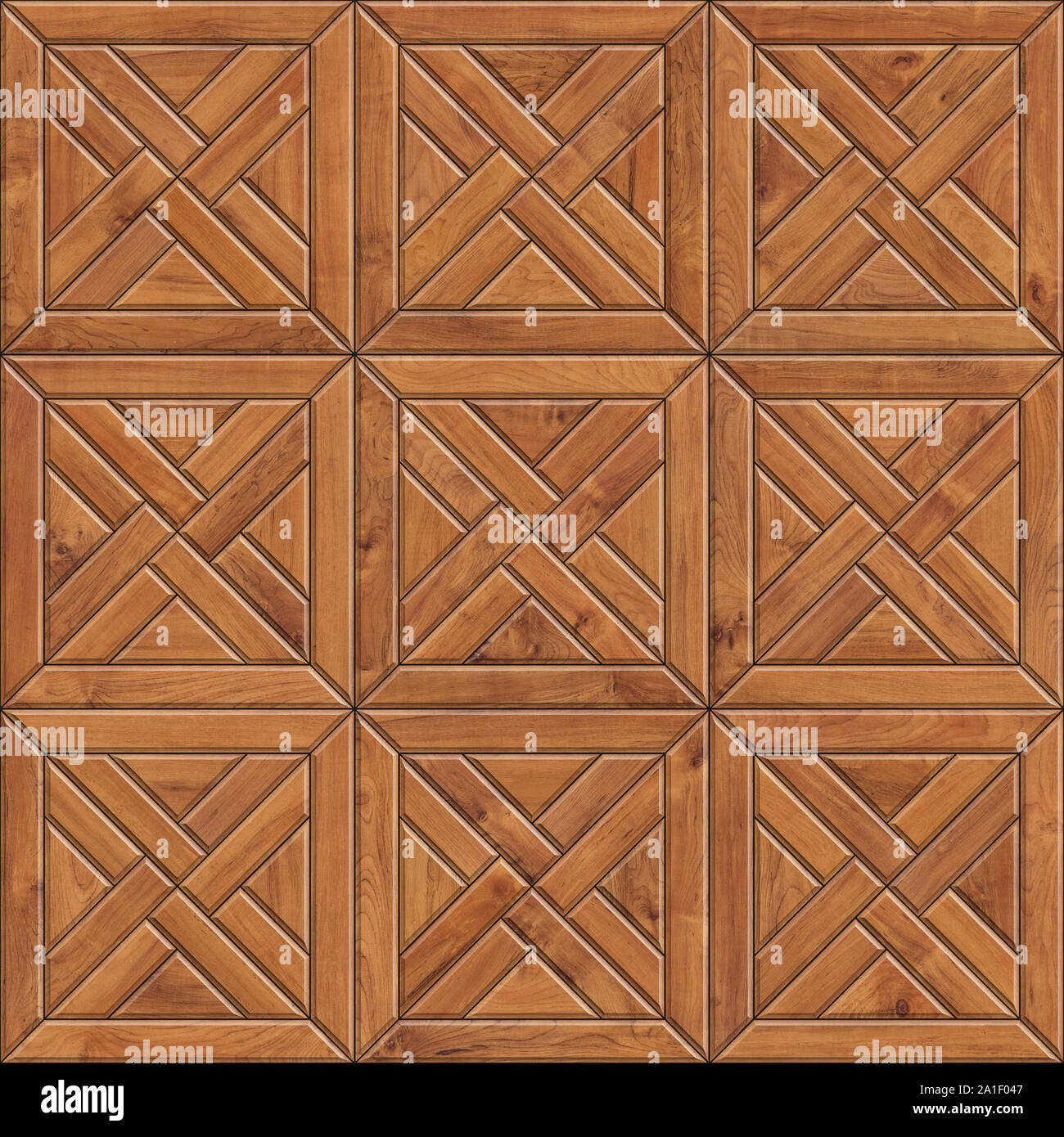 Seamless texture of mosaic wooden parquet. High resolution pattern of natural wood material Stock Photo