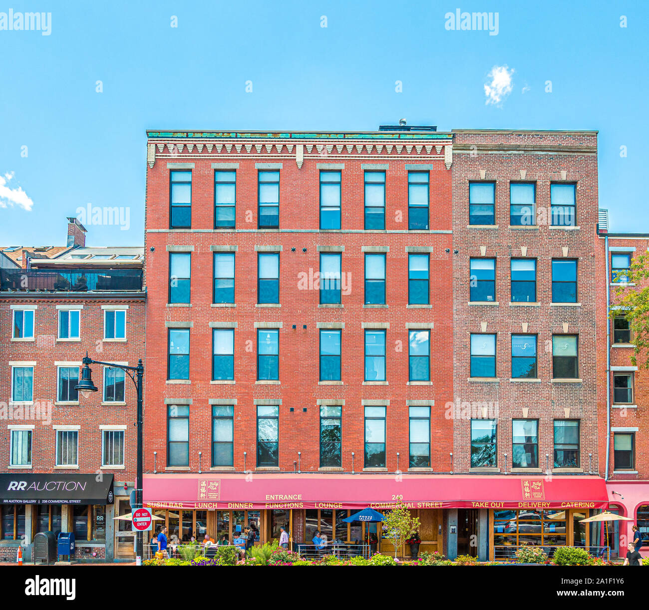 Old Red Brick Apartment in Boston Stock Photo Alamy