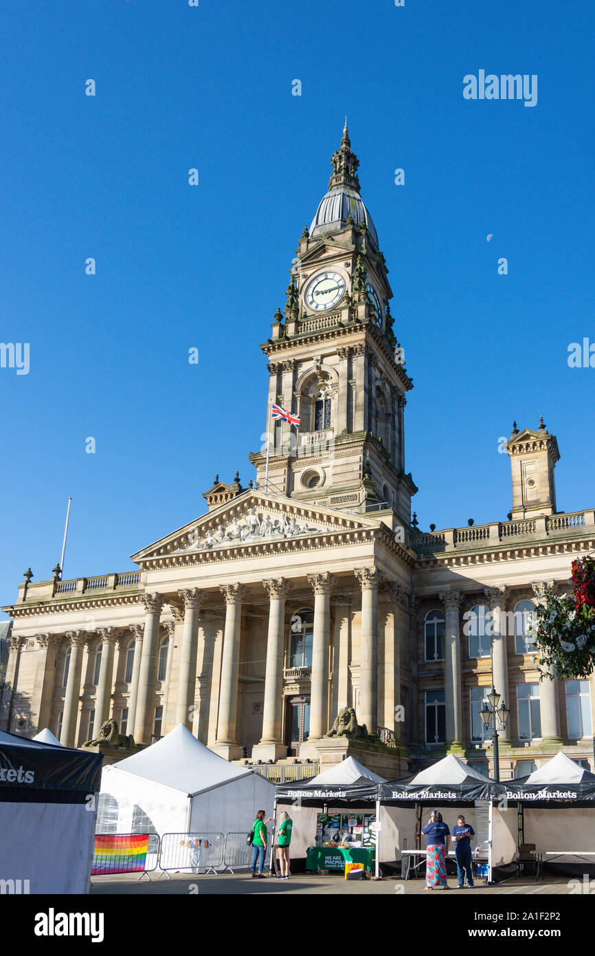 Bolton Town Hall, Victoria Square, Bolton, Greater Manchester, England, United Kingdom Stock Photo