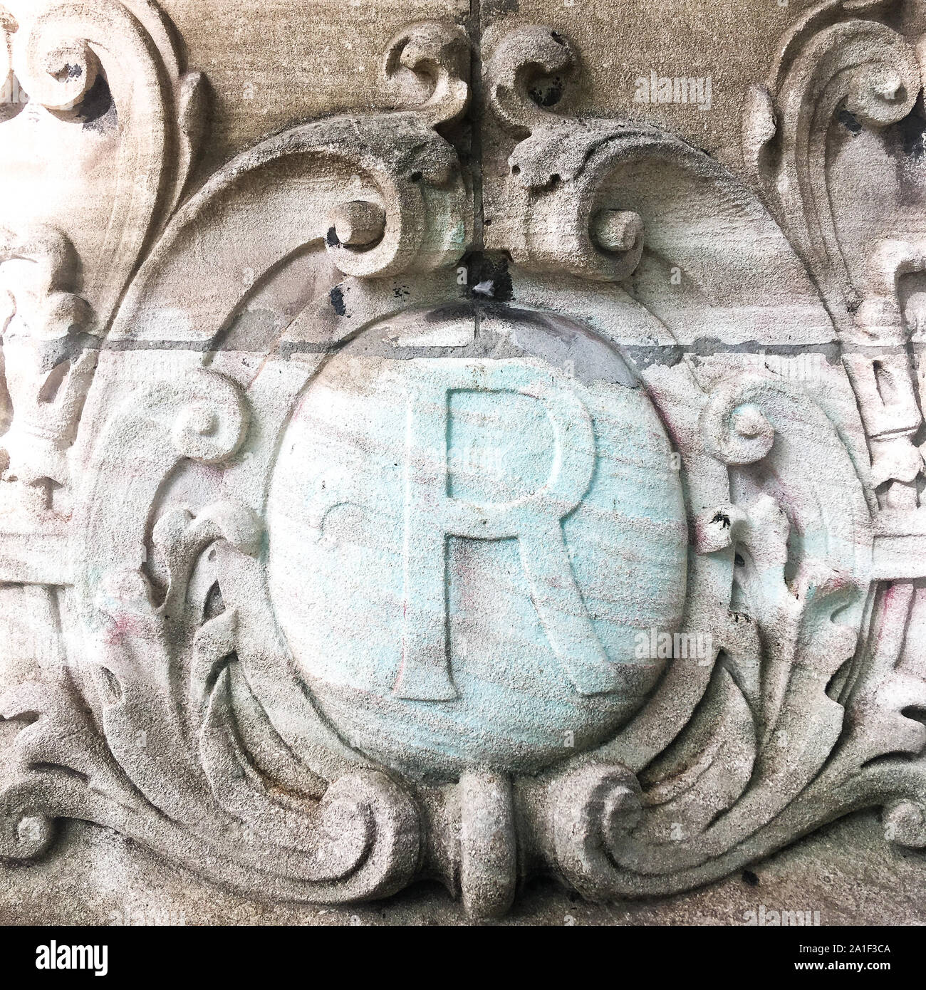 French Republic (FR) engraved sign, Statue of the Republic, Carnot ...