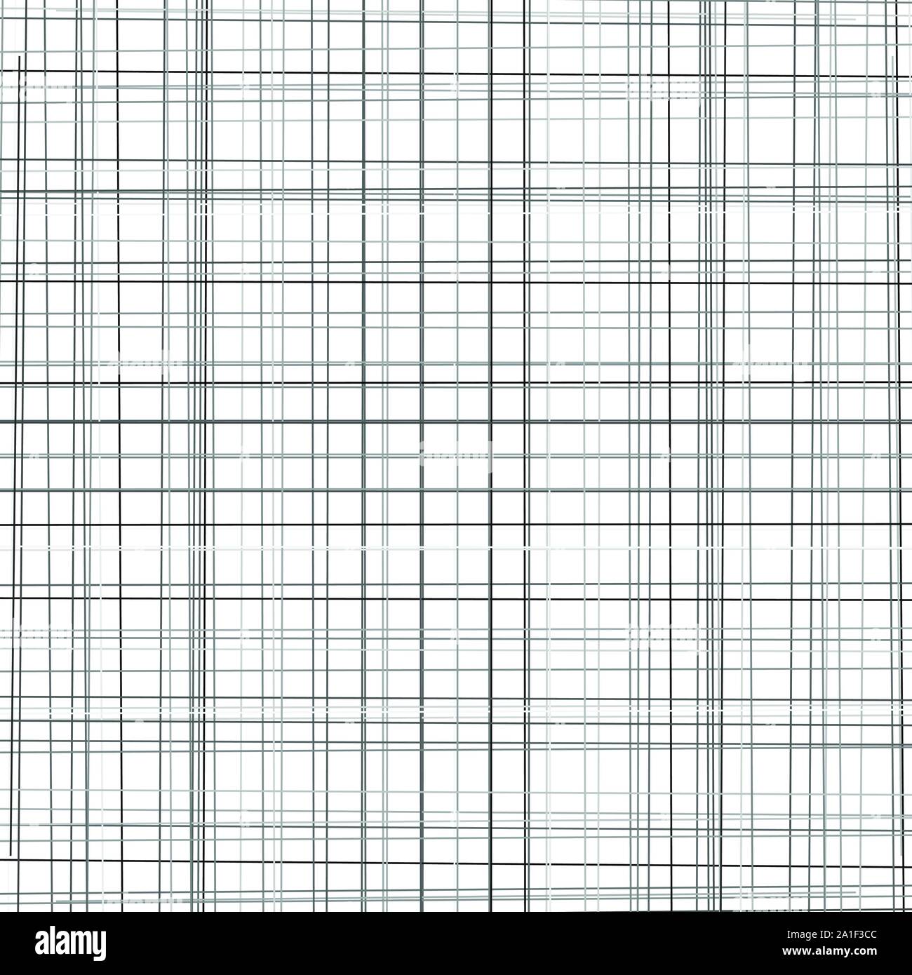 Dynamic, random lines grid, mesh. Crosshatch, tangled straight lines ...