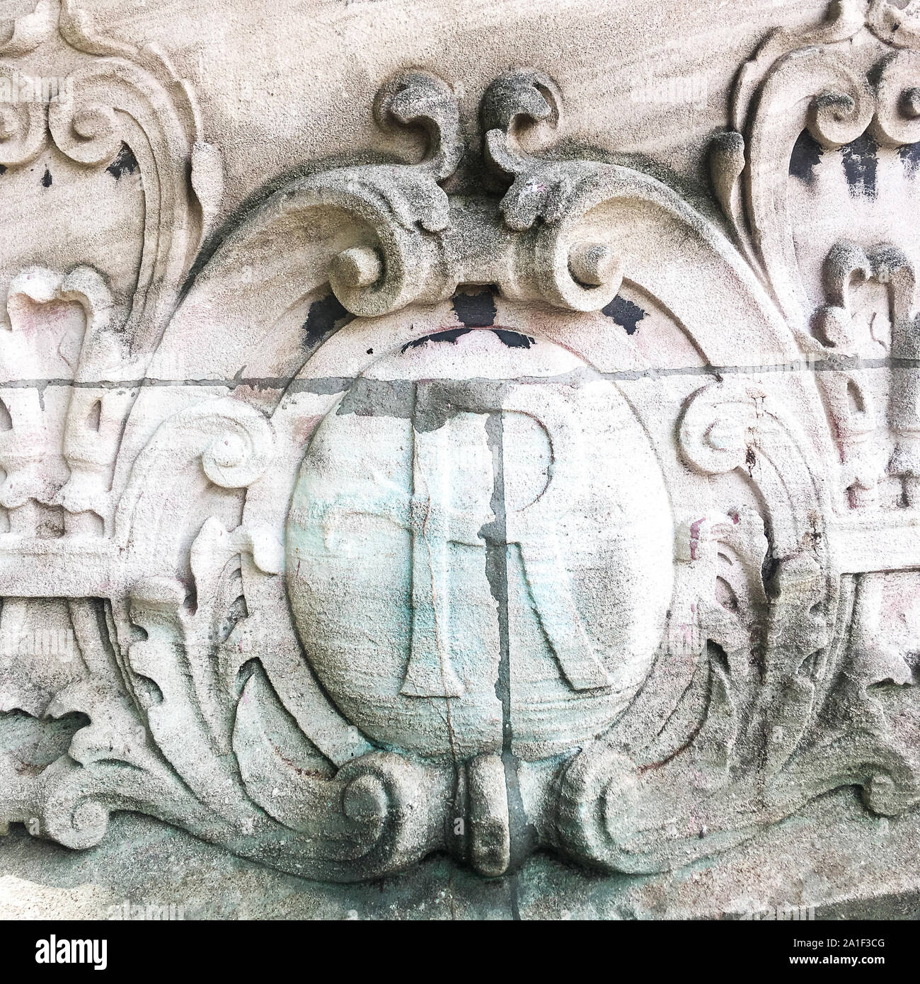French Republic (FR) engraved sign, Statue of the Republic, Carnot ...