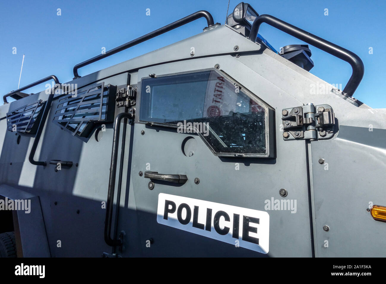 Tatra T-Kat armored vehicle for Czech Police Stock Photo