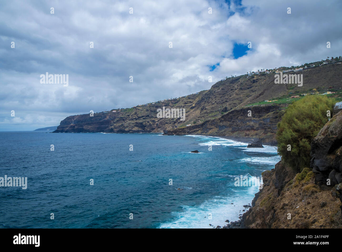Cliffwalk to Playa los Patos, Tenerife Stock Photo
