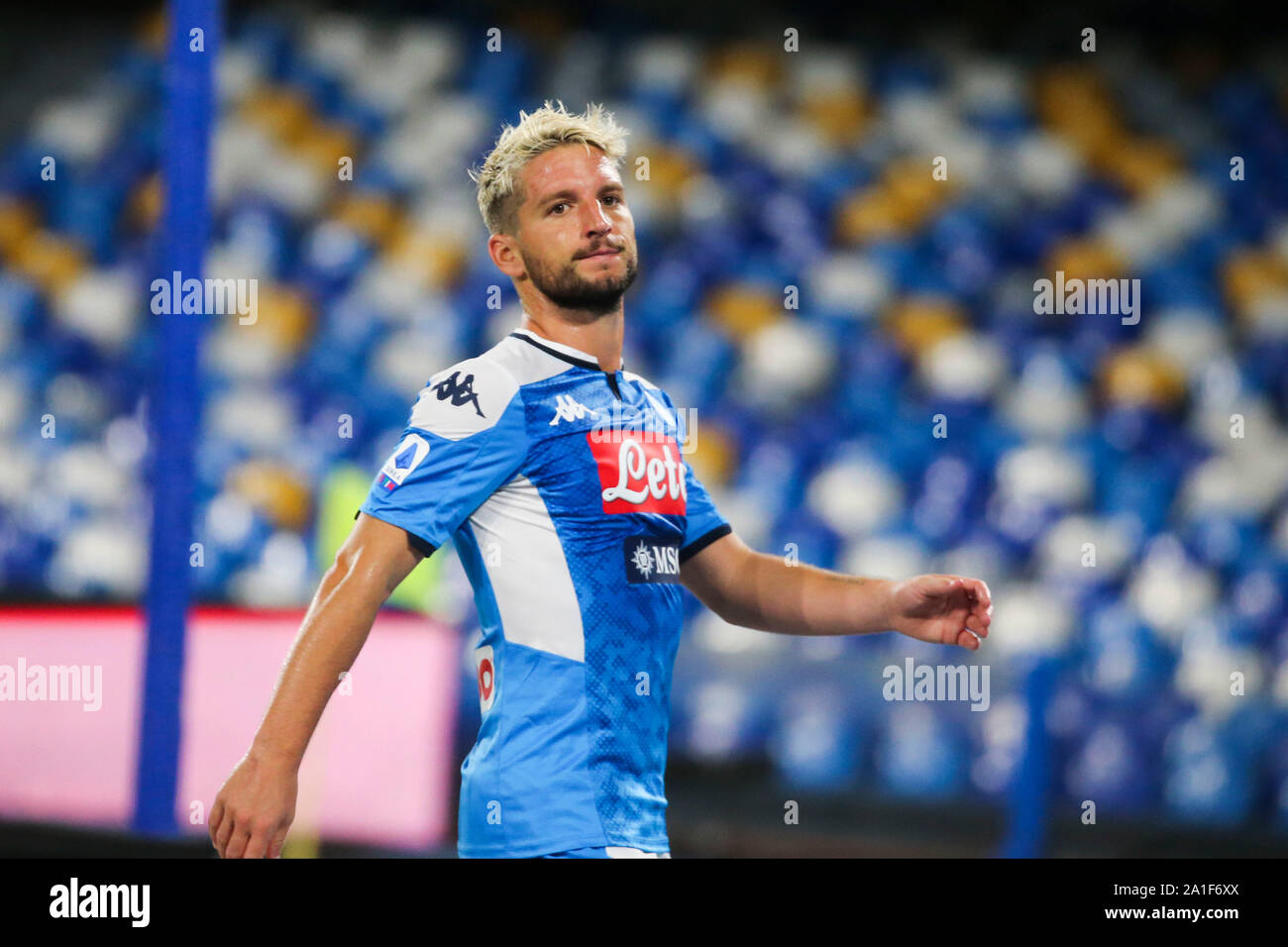 Napoli, Italy. 25th Sep, 2019. Dries Mertens belgium striker ssc napoli during the serie a football match SSC Napoli vs Cagliari Calcio on September 25 2019 at the San Paolo Stadium (Photo by Antonio Balasco/Pacific Press) Credit: Pacific Press Agency/Alamy Live News Stock Photo