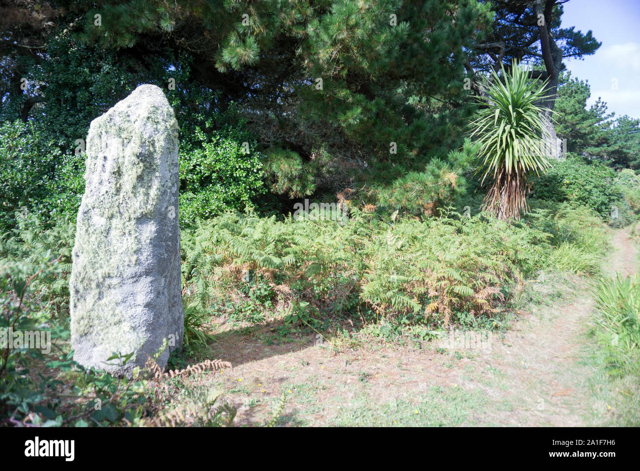 Menhir Rocks Long Rock Menhir, Ancient Standing Stone, St Mary's, Isles of Scilly ...