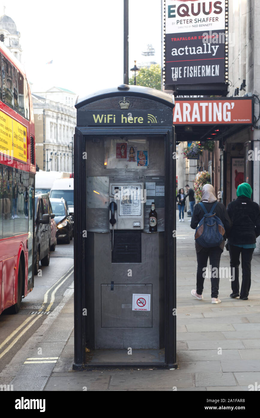 Black Telephone Boxes Stock Photo Alamy