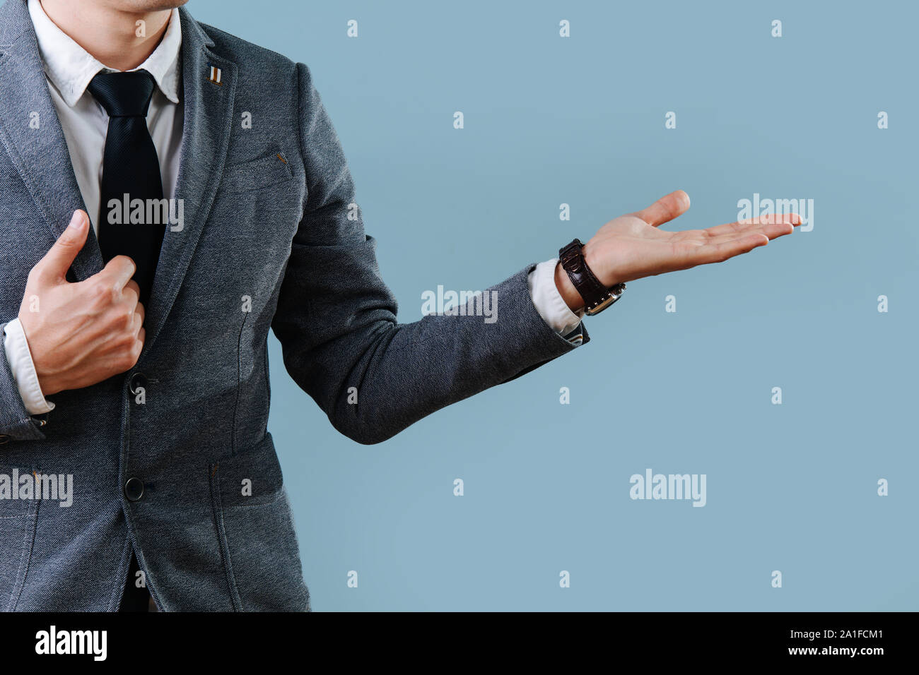 Man hand open holding something hi-res stock photography and