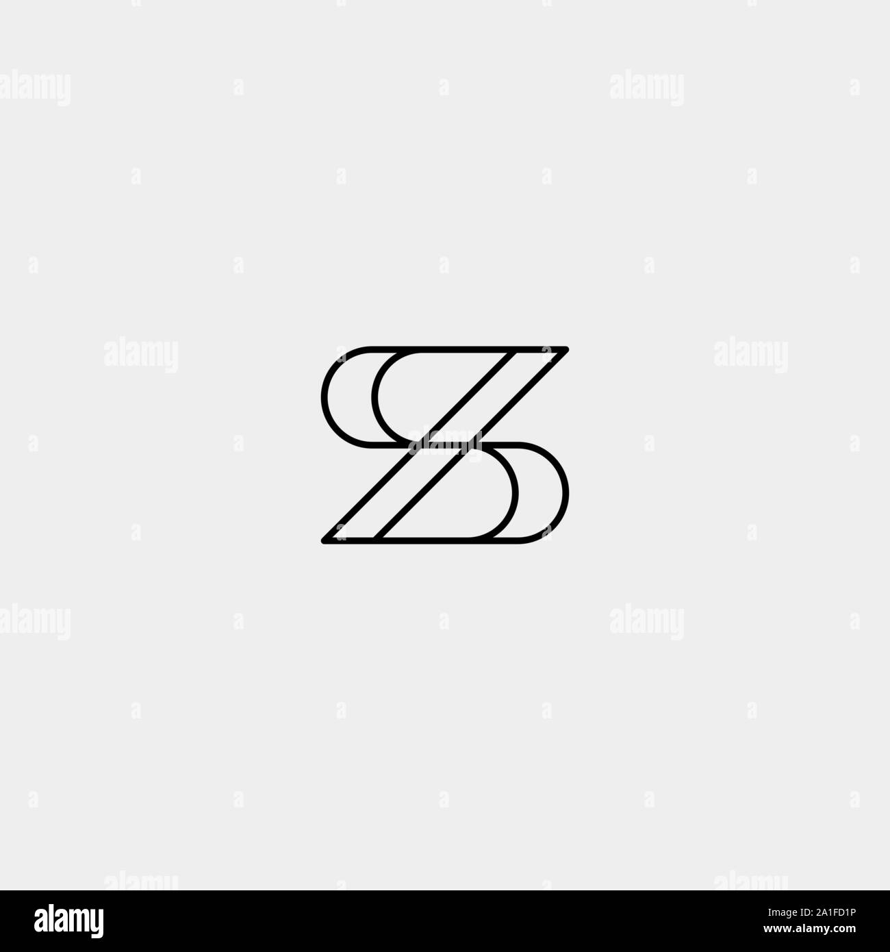 Letter S SS Logo Design Simple Vector Stock Vector