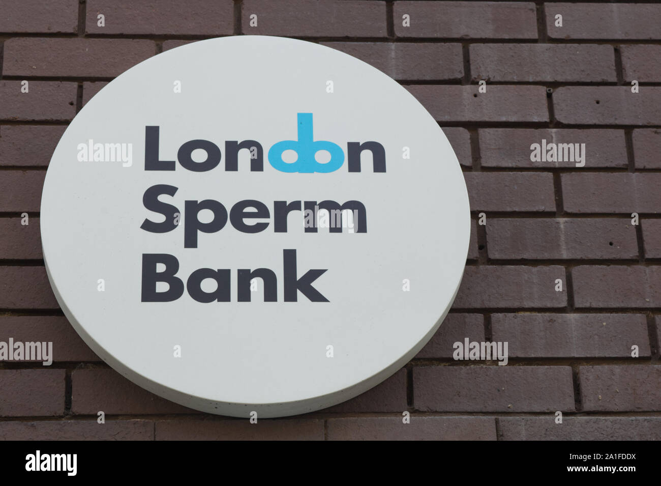 The London Sperm Bank sign Stock Photo