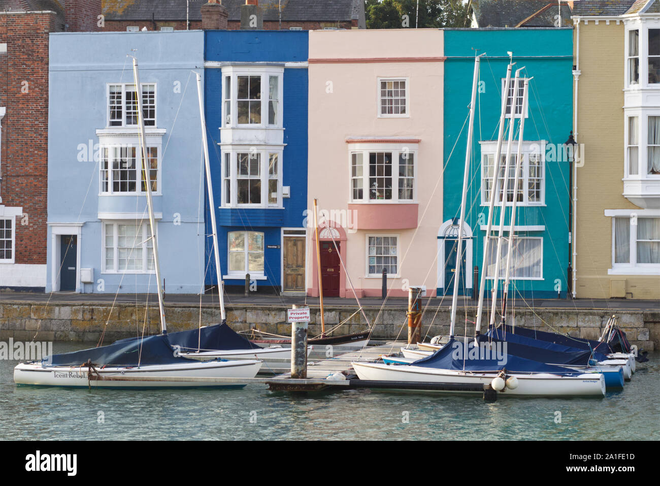 sail boats in weymouth harbor Stock Photo Alamy