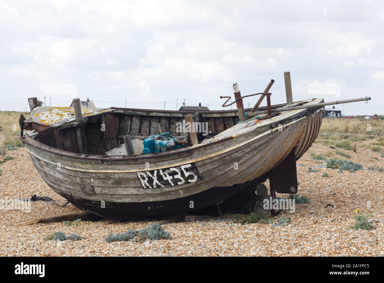 Remains wooden boat on beach hi-res stock photography and images - Alamy