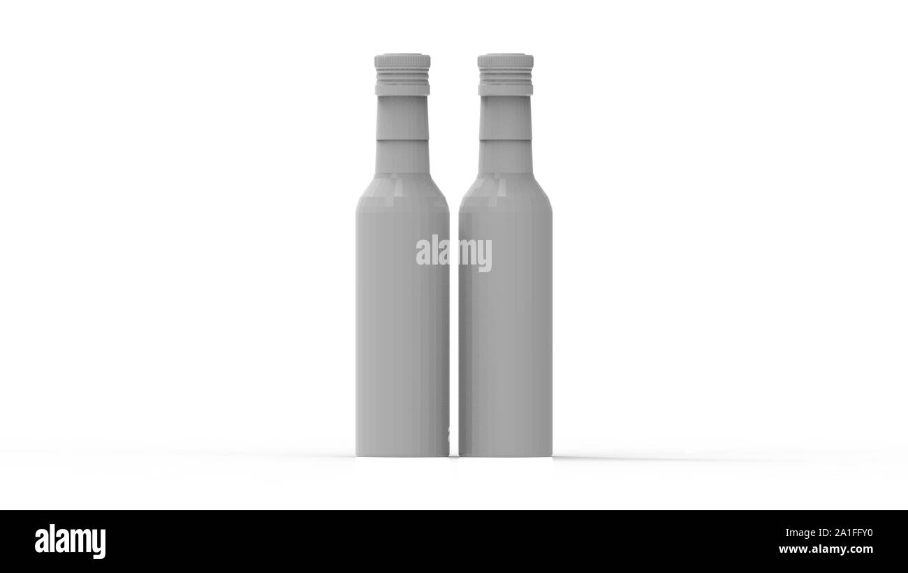 3d rendering of two bottles isolated in white studio background Stock ...